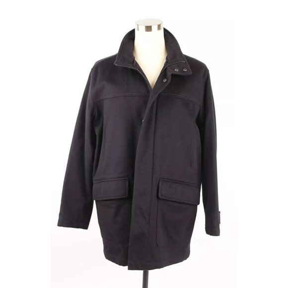 NEW Paul & Shark Loro Piana Cashmere Overcoat SZ XL Black - Picture 5 of 16